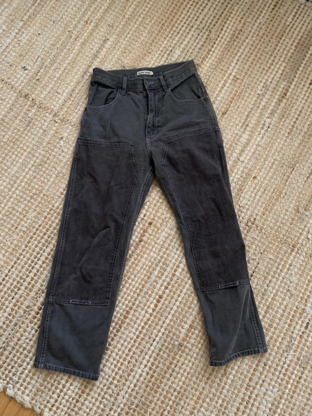rudy jude adult utility jeans size 2 charcoal/ink